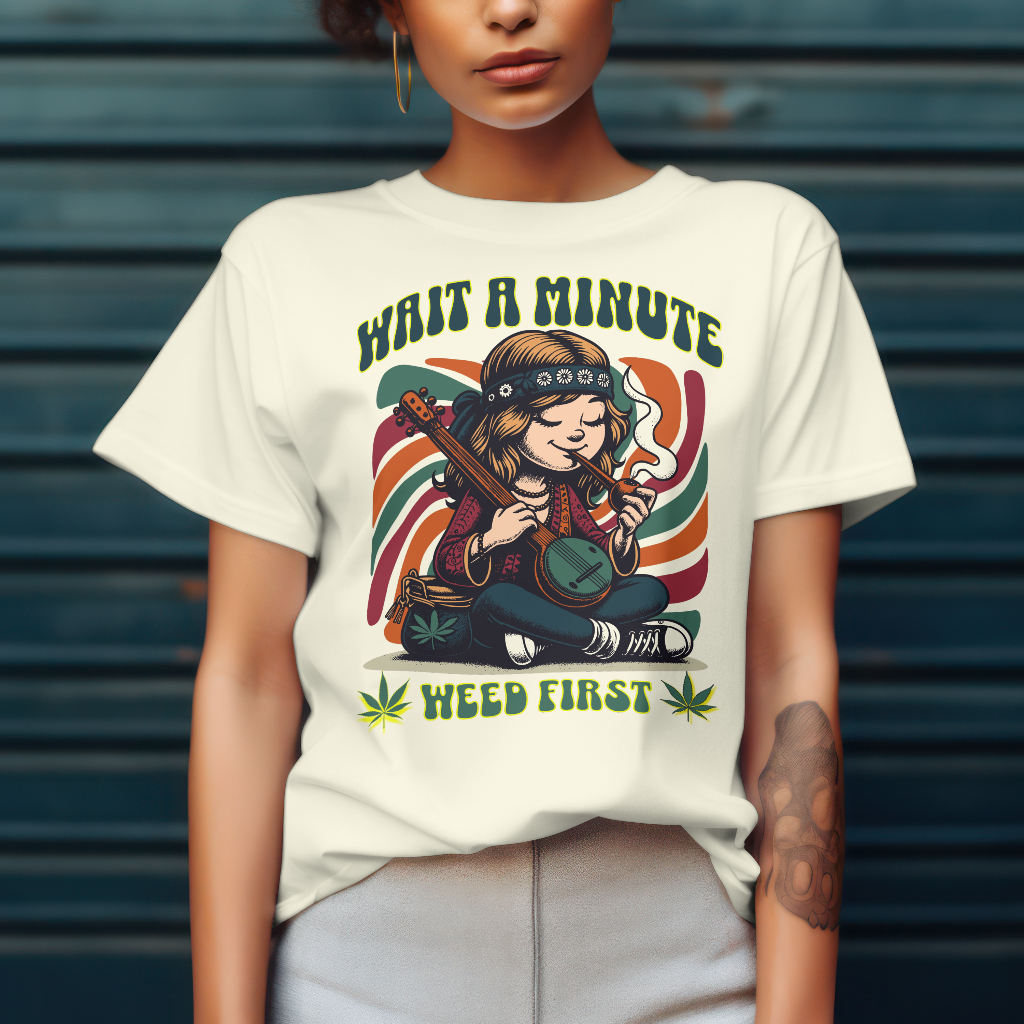 Wait a minute Graphic t-shirt
