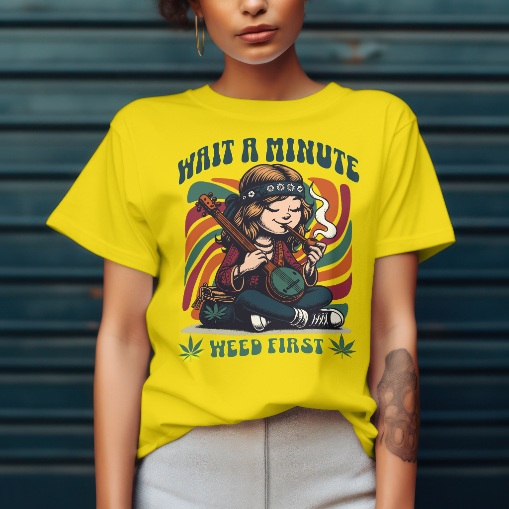 Wait a minute Graphic t-shirt