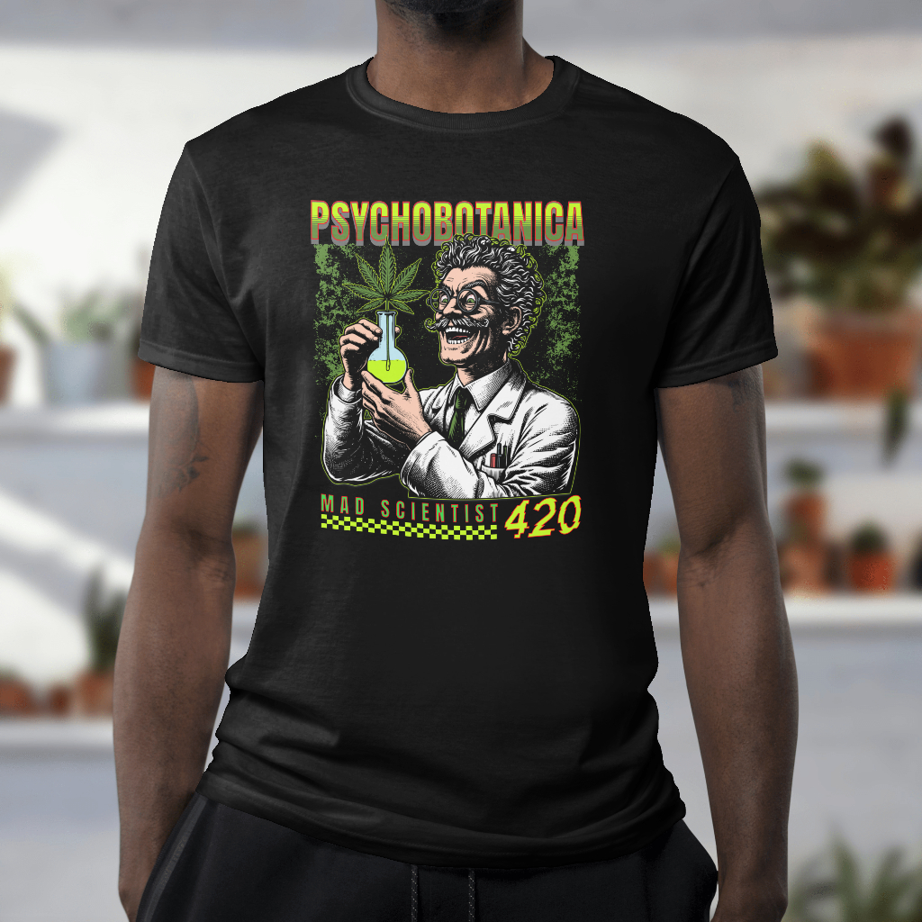 Psychobotanica mad scientist t-shirt