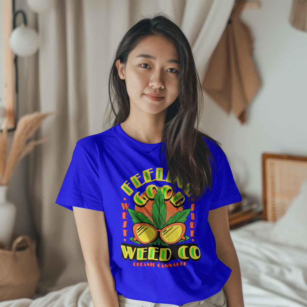 feeling good weed company front graphic t-shirt