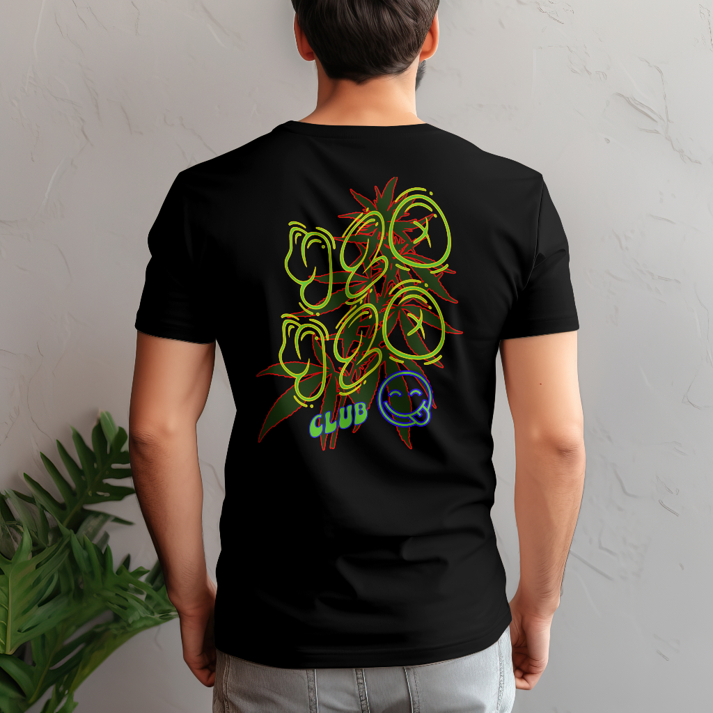 420 club bud rear design Graphic t-shirt