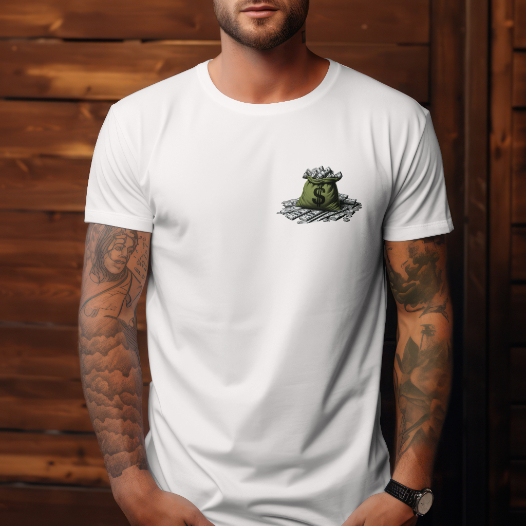 another day another dollar t-shirt rear design