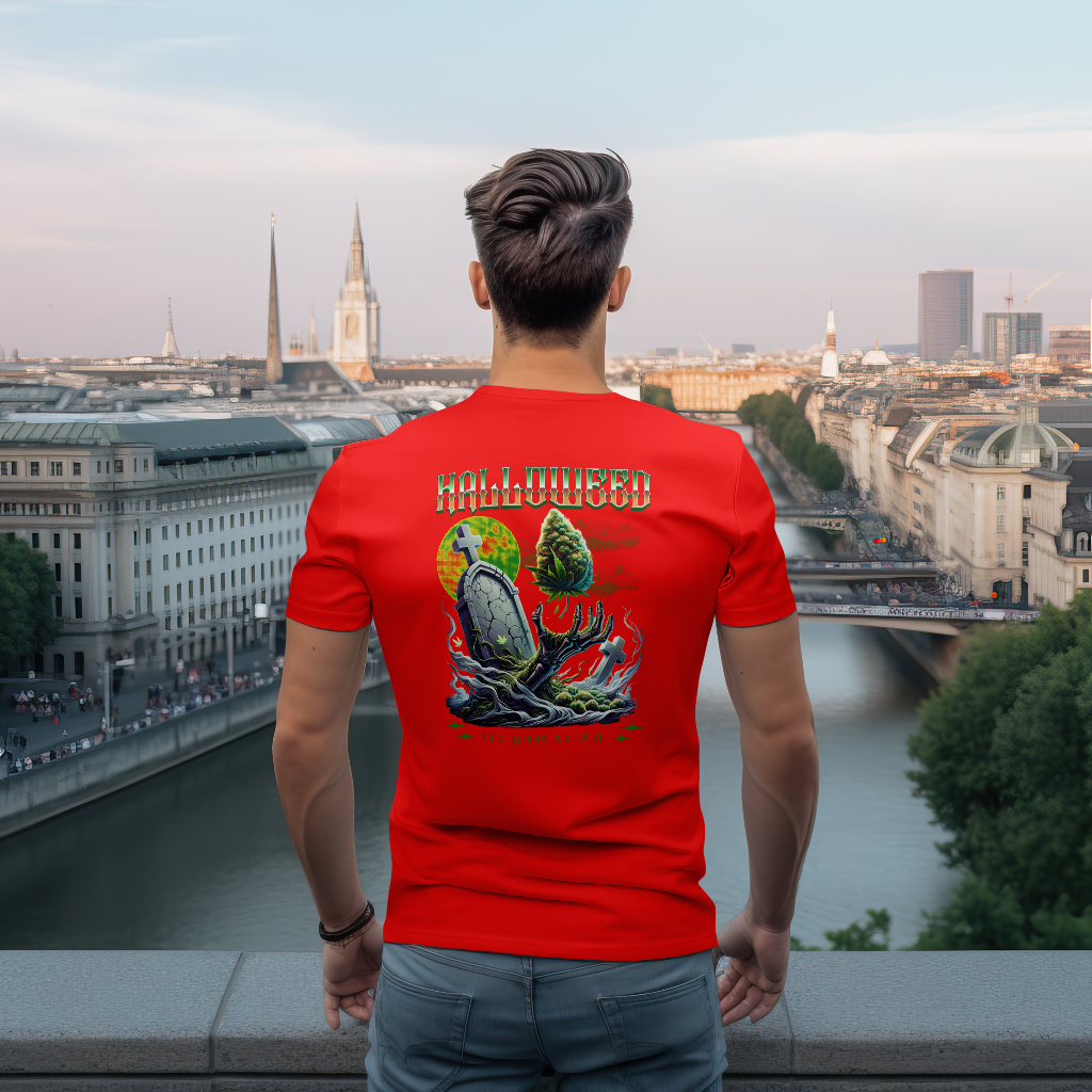 Hallowed t-shirt haunted herb rear design