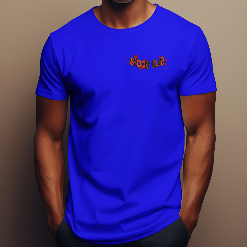 Halloween spooky club t-shirt rear design