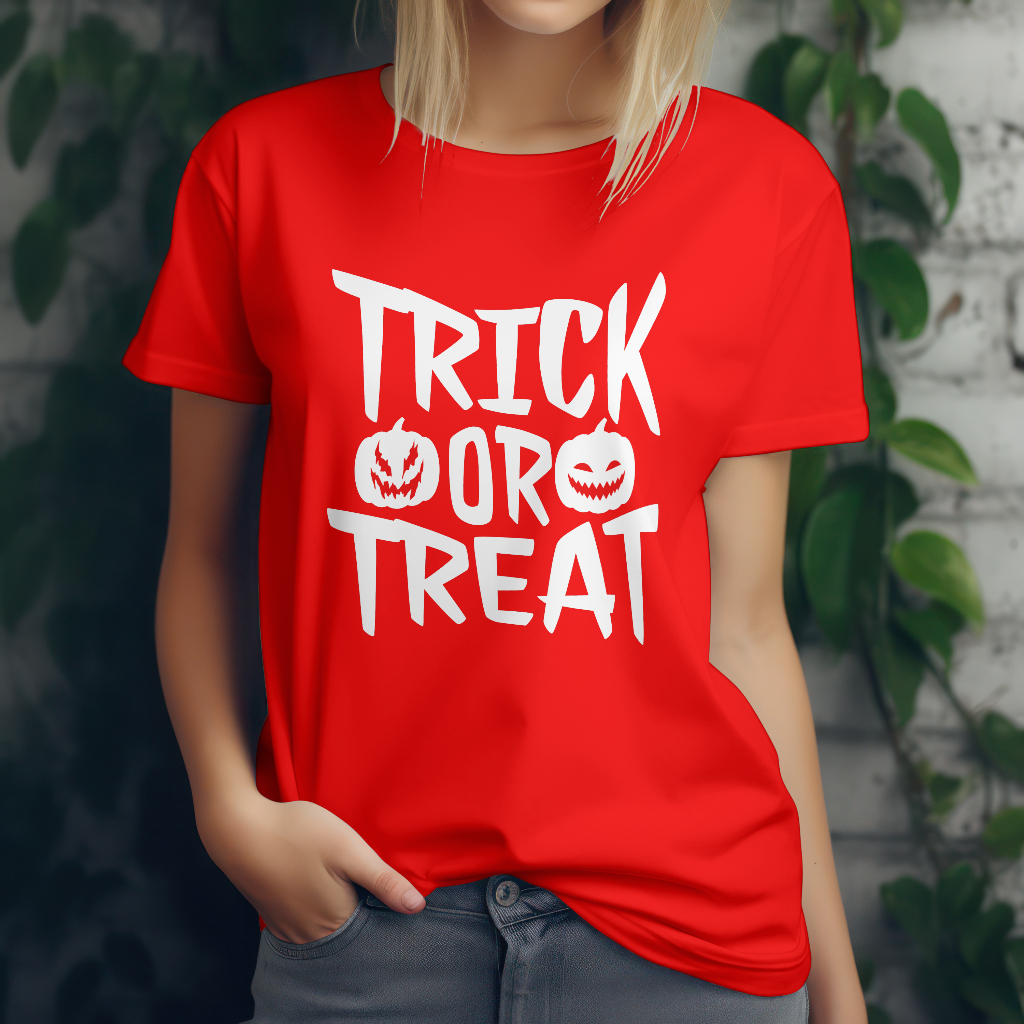 Halloween trick or treat t-shirt front design
