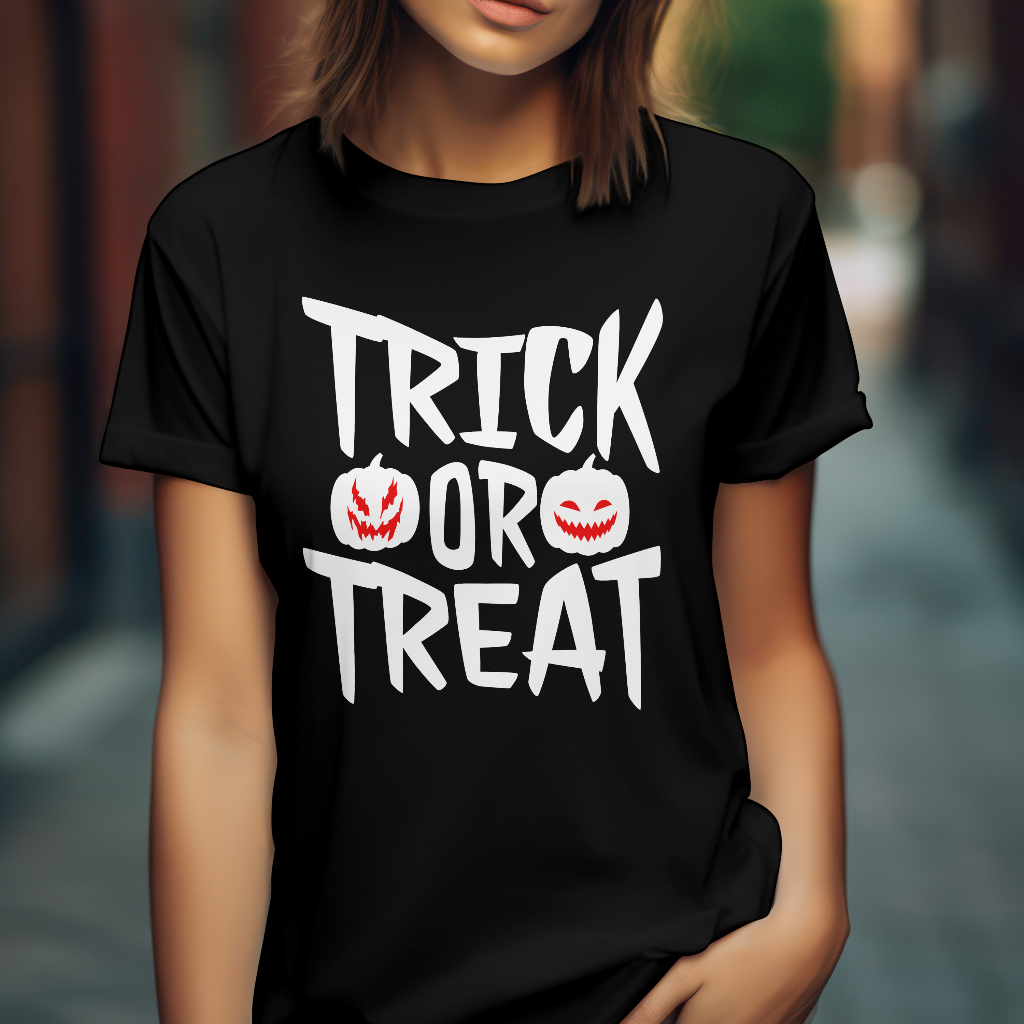 Halloween trick or treat t-shirt front design