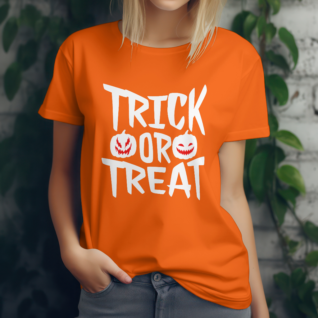 Halloween trick or treat t-shirt front design