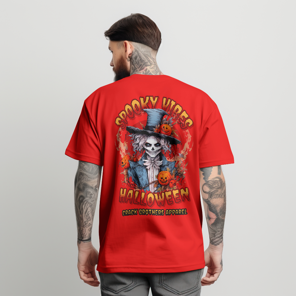 Spooky vibes halloween t-shirt rear design