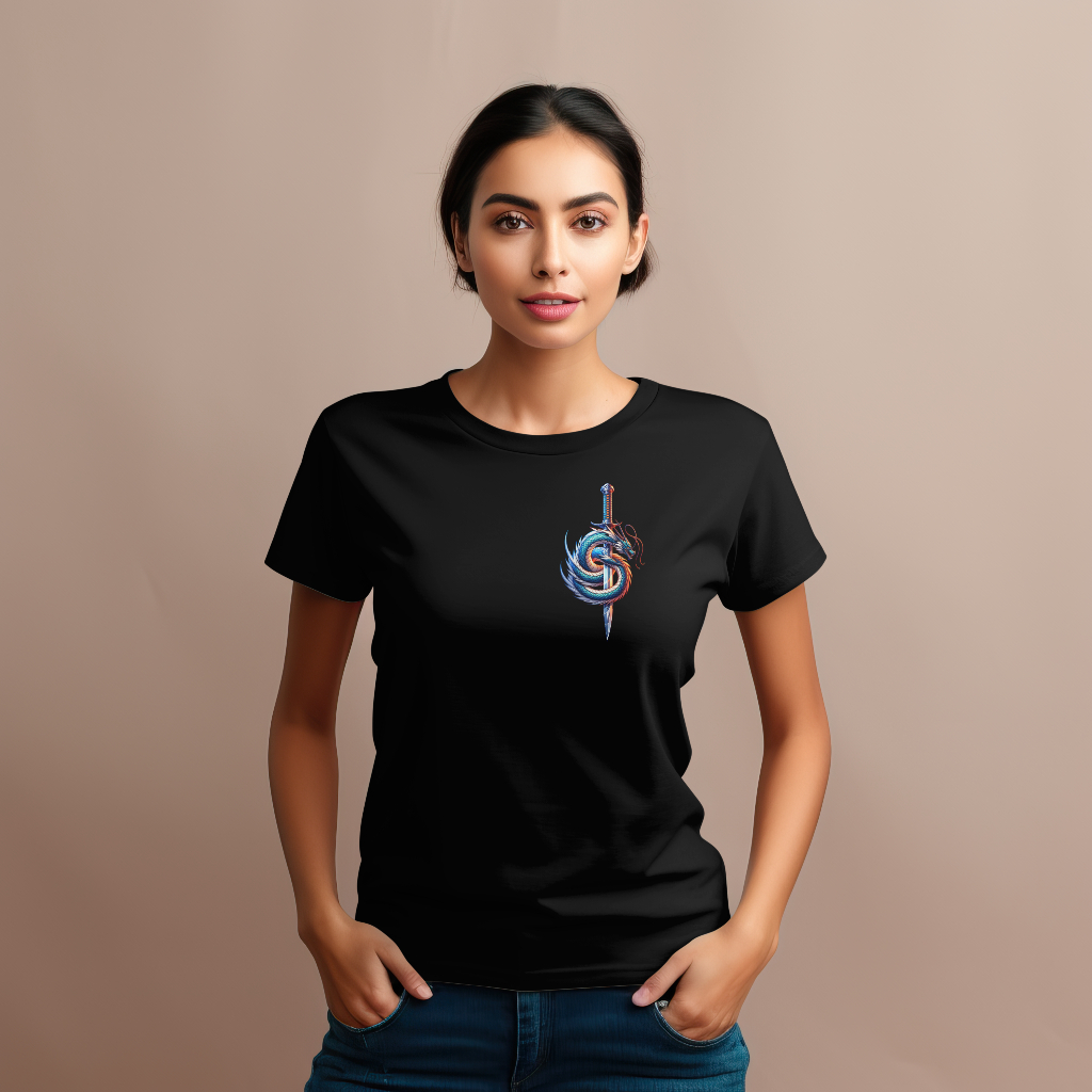 Graphic T-Shirt knight with triangle light behind