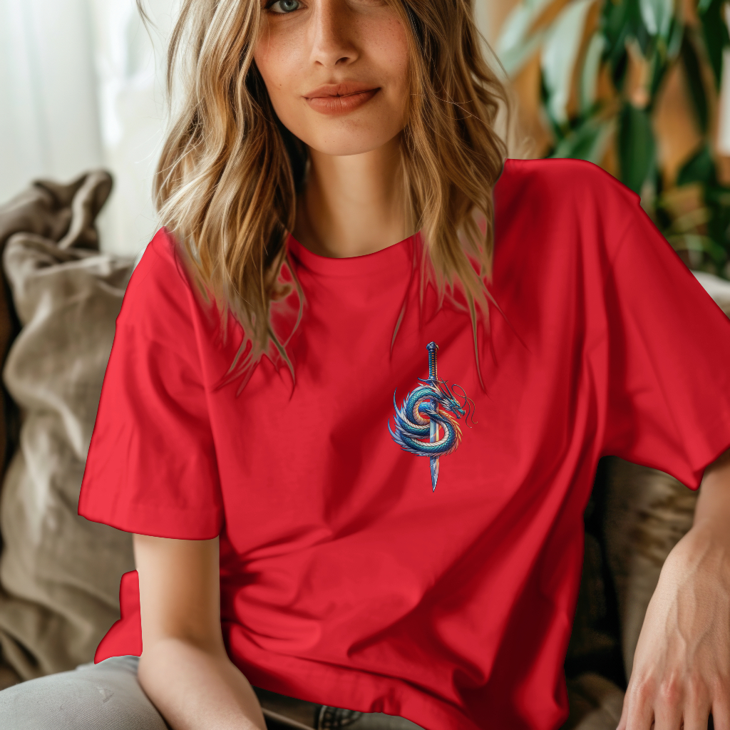 Graphic T-Shirt knight with triangle light behind