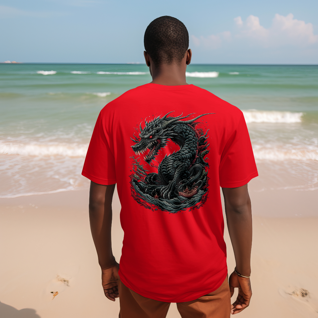Mizuchi Dragon Graphic T-Shirt rear design