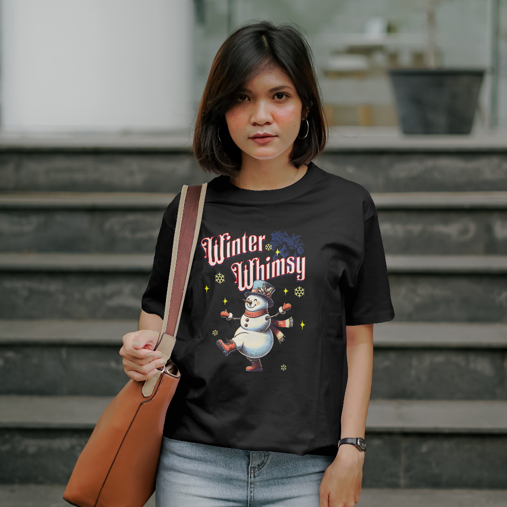 Winter Whimsy snow man T-Shirt