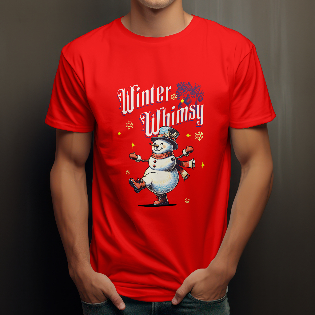 Winter Whimsy snow man T-Shirt
