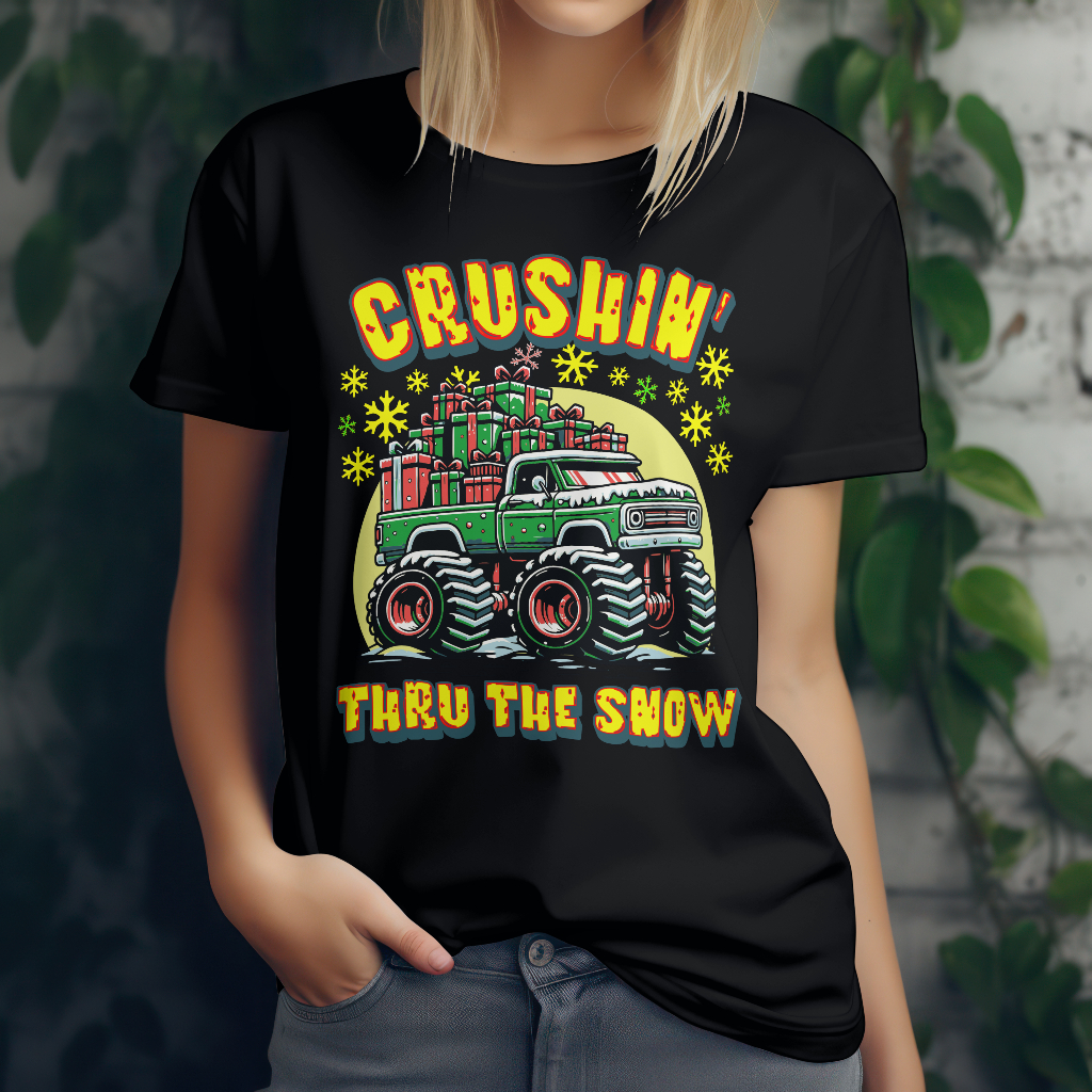 Festive Monster Truck T-Shirt