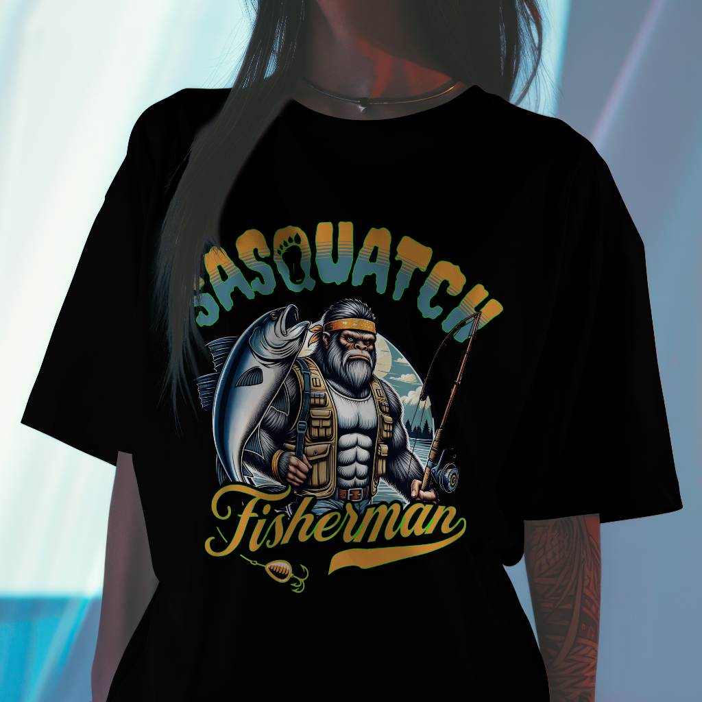 Sasquatch Fisherman T-Shirt