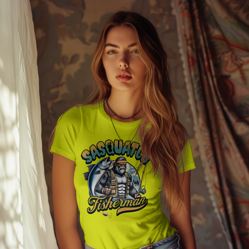 Sasquatch Fisherman T-Shirt