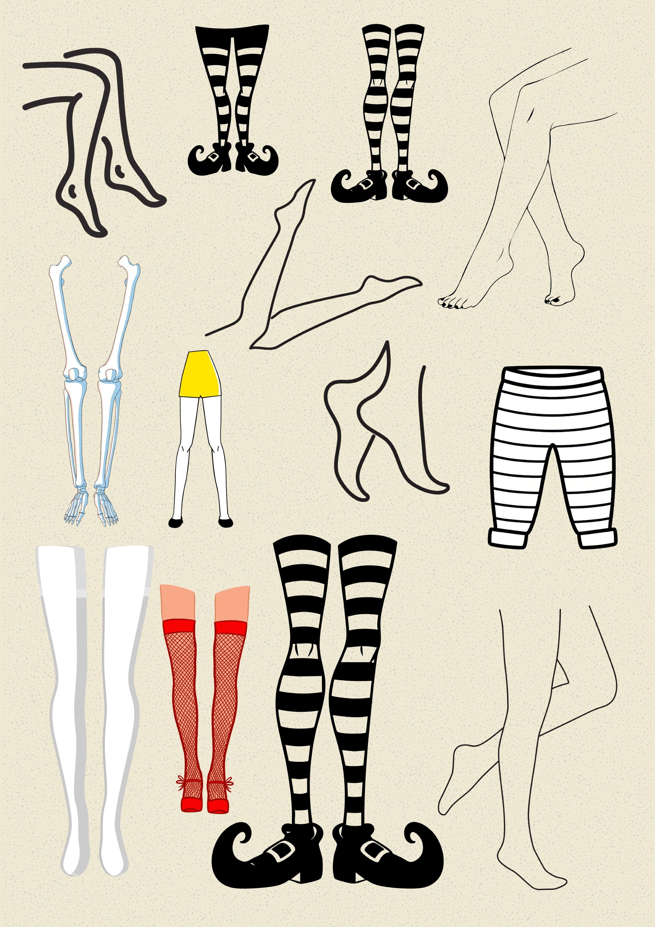 The Doll Collection - Print At Home - Collage Papers