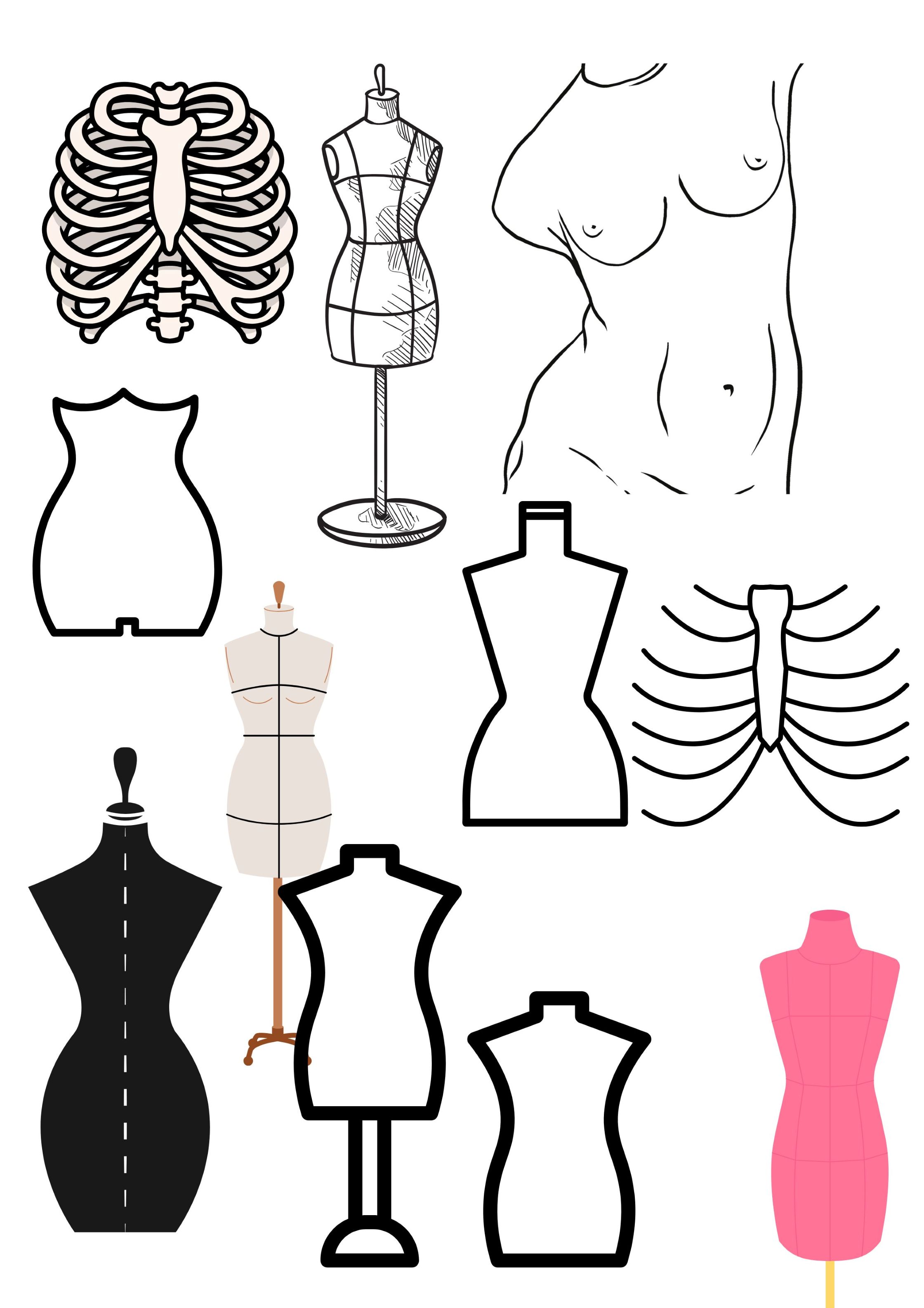 The Doll Collection - Print At Home - Collage Papers