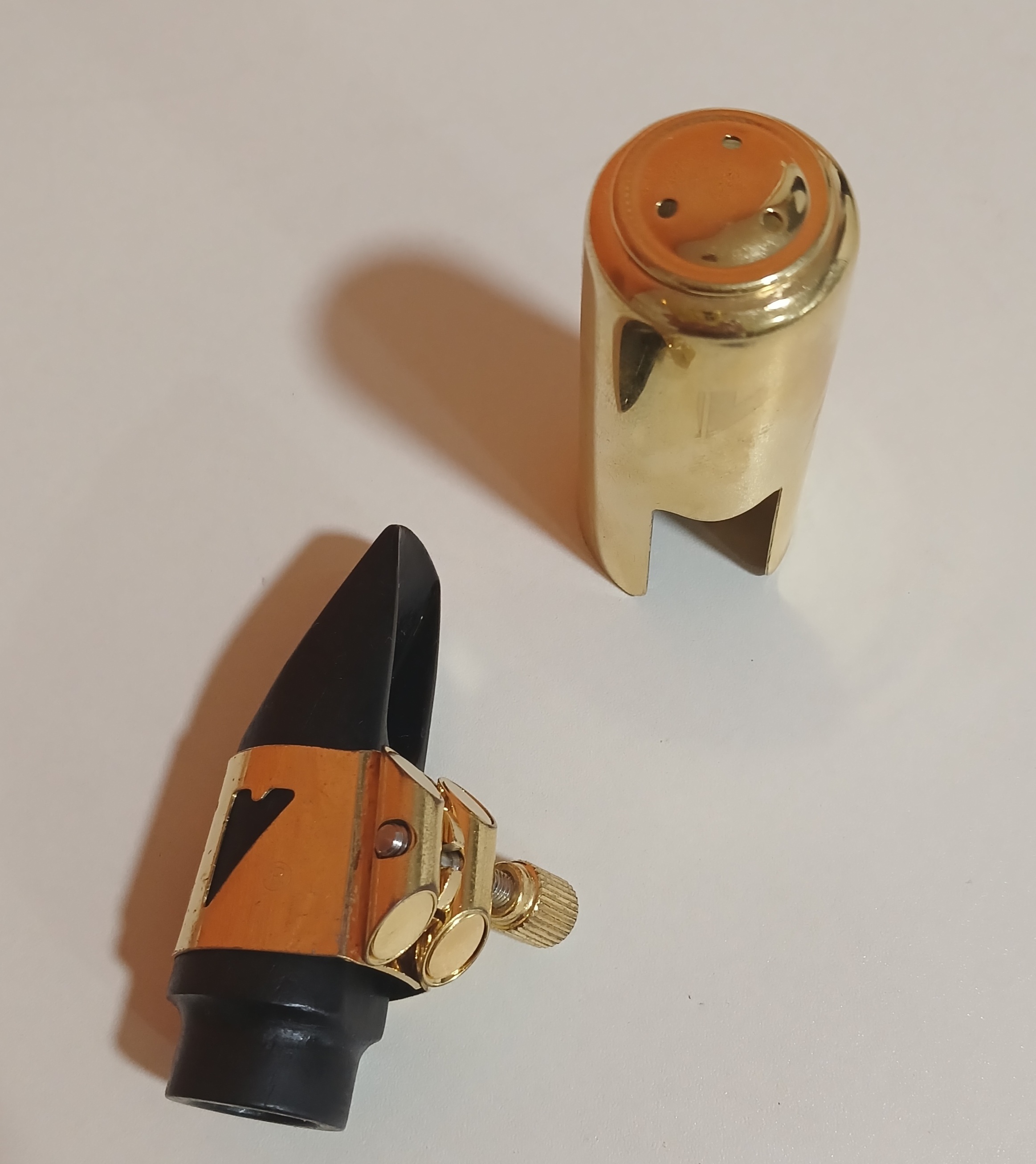 Ligature Vandoren Optimum et couvre bec metal - Sax Soprano