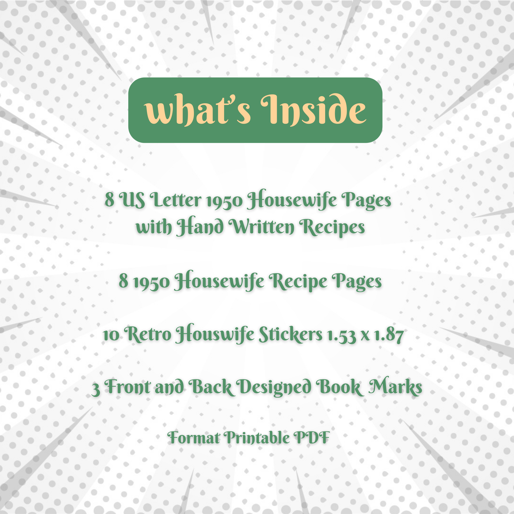 1950 Housewife Hand written Recipes Bundle