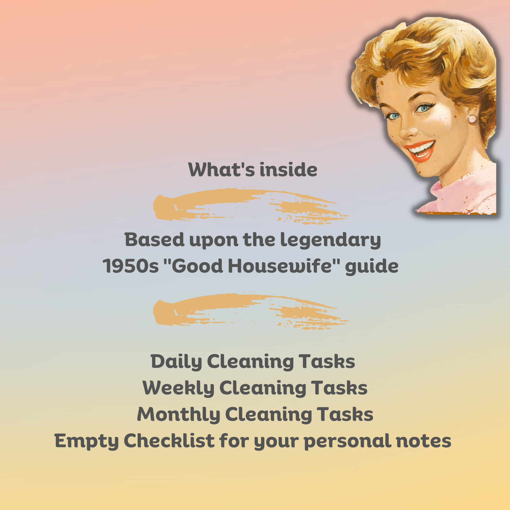 1950s Housewife Cleaning Checklist