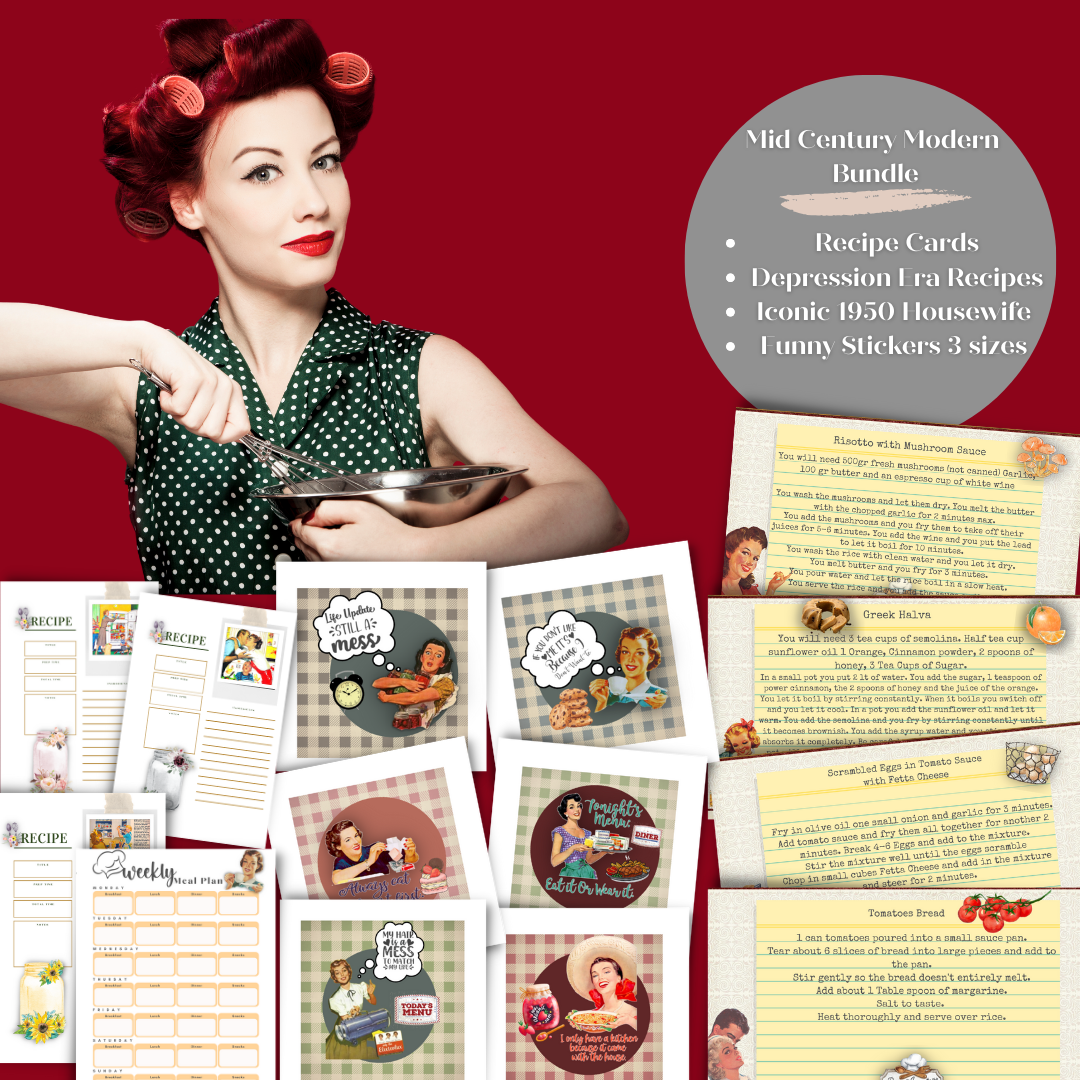 1950's  Authentic Vintage Kitchen Journal Bundle