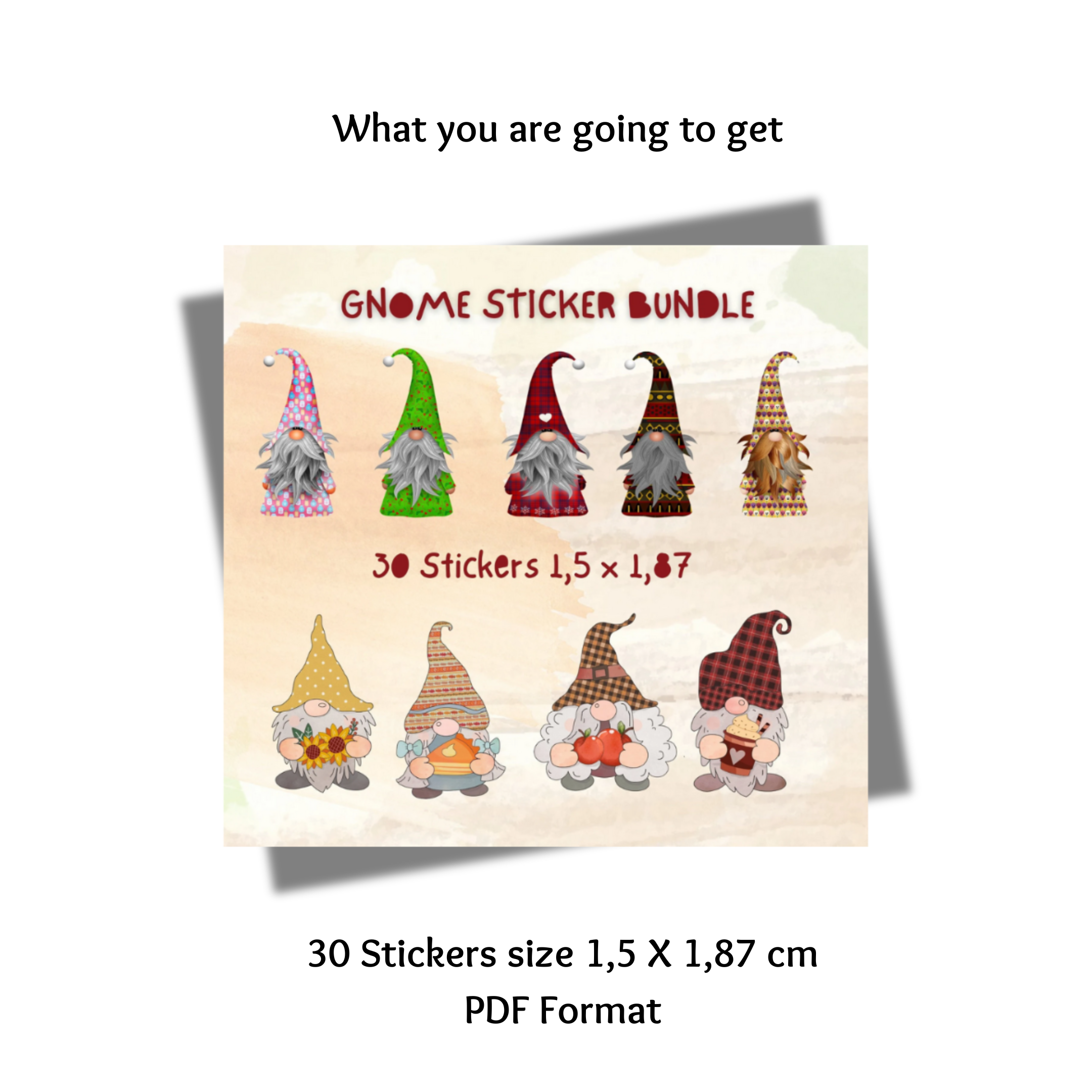 Fall Gnome Sticker Bundle for Planners – Over 70 Adorable Designs + Free Sticky Notes!