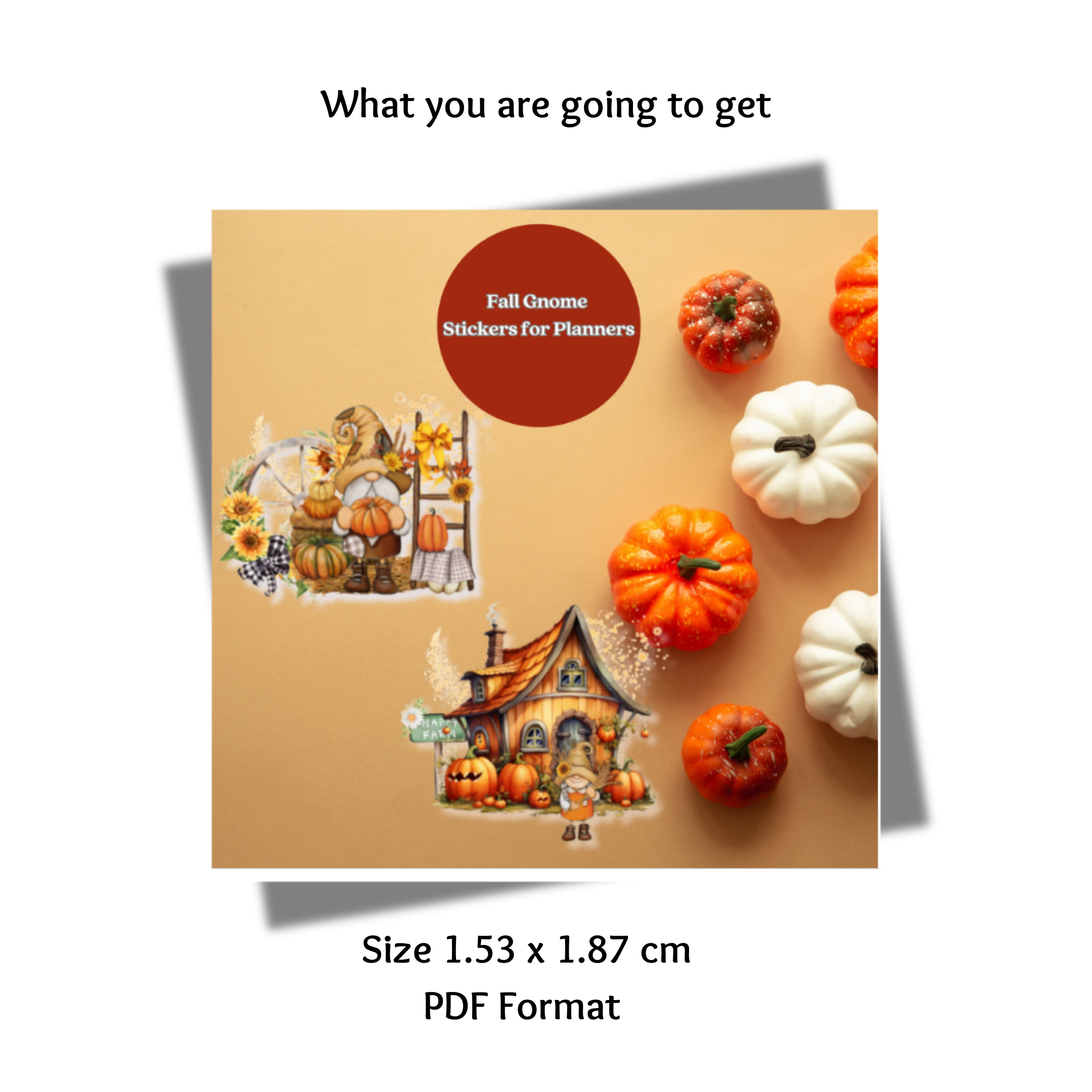 Fall Gnome Sticker Bundle for Planners – Over 70 Adorable Designs + Free Sticky Notes!