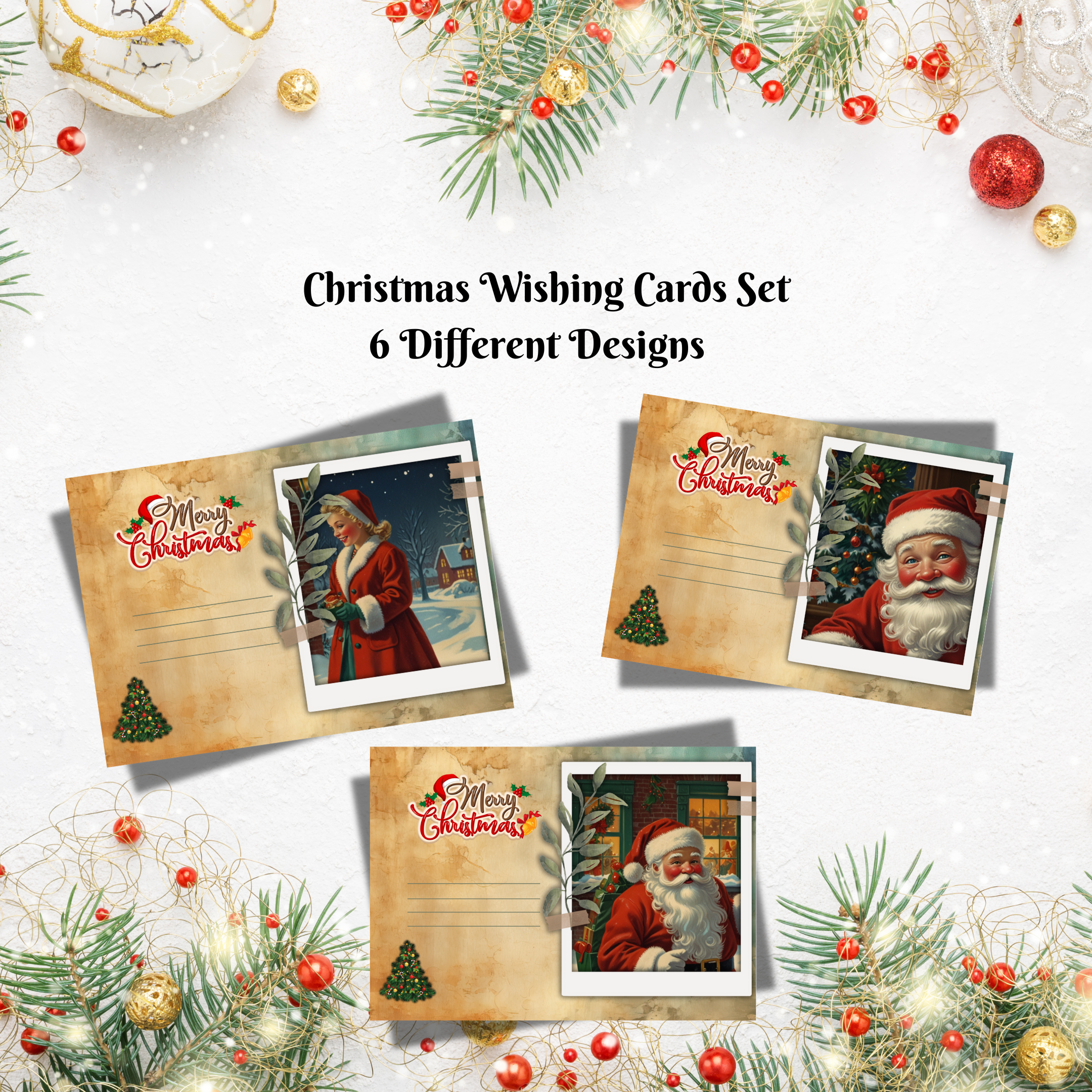 Christmas Wishing Cards Set