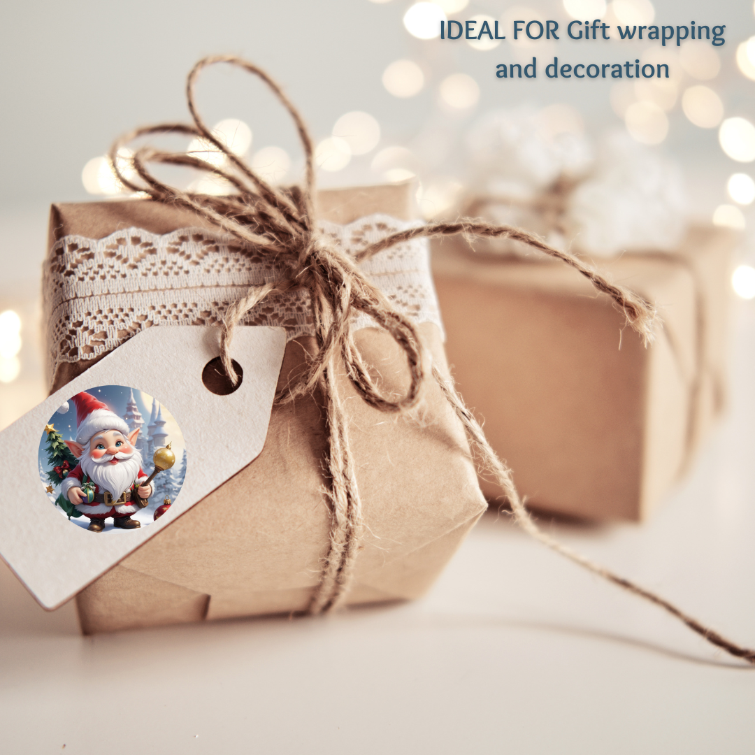 Printable Christmas Gnome Stickers | Enchanting Christmas Gnome Decor PDF