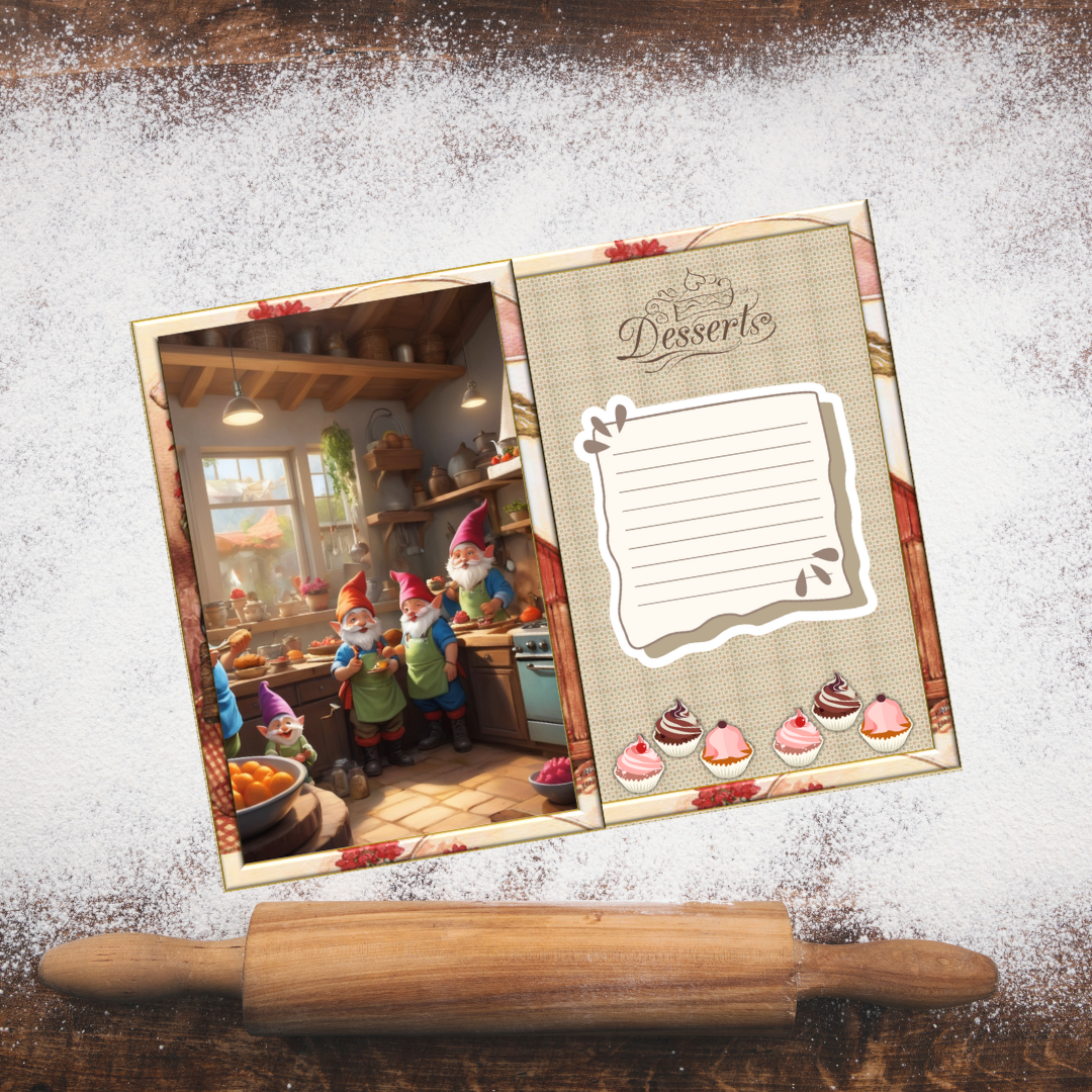 Baking Gnome Junk Journal Pages Printable PDF