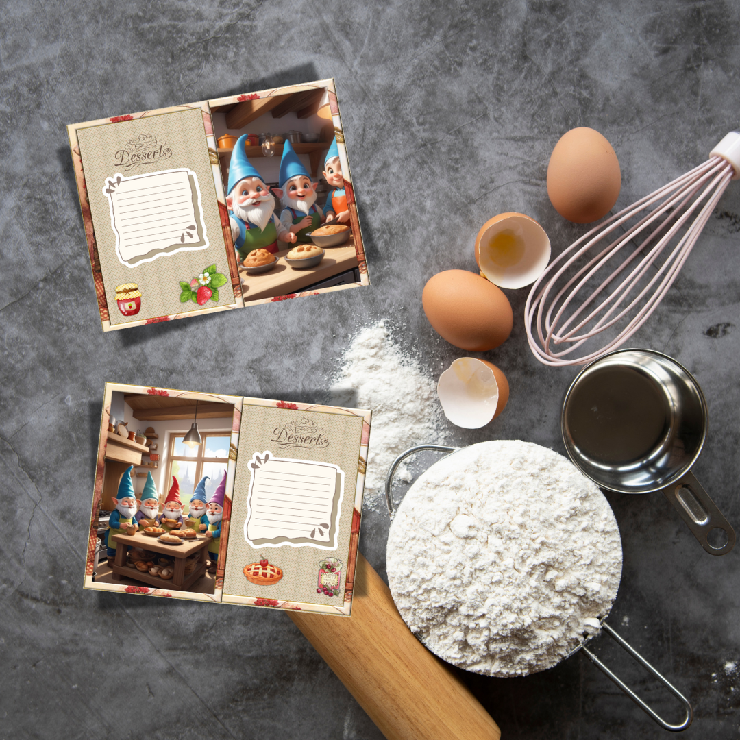Baking Gnome Junk Journal Pages Printable PDF
