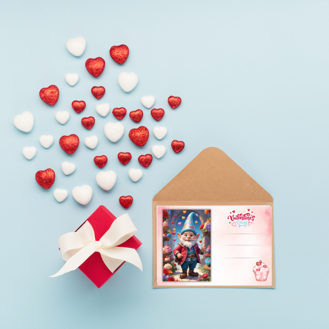 Valentine’s Day Gnome Wishing Cards – Printable High-Quality PDF