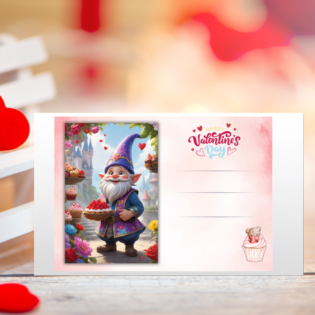 Valentine’s Day Gnome Wishing Cards – Printable High-Quality PDF