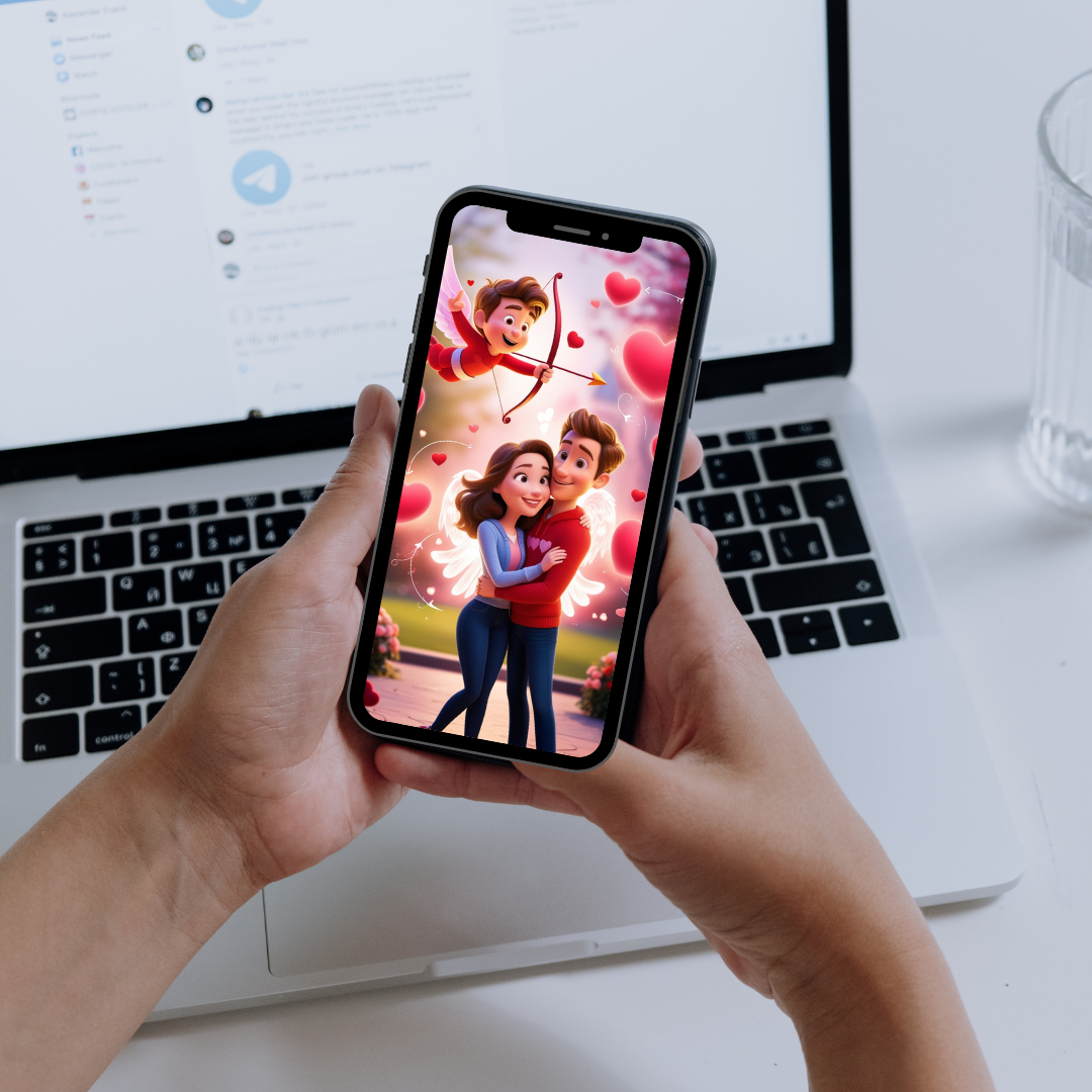 Valentine’s Day Smartphone Wallpaper Set – 4 Unique Designs