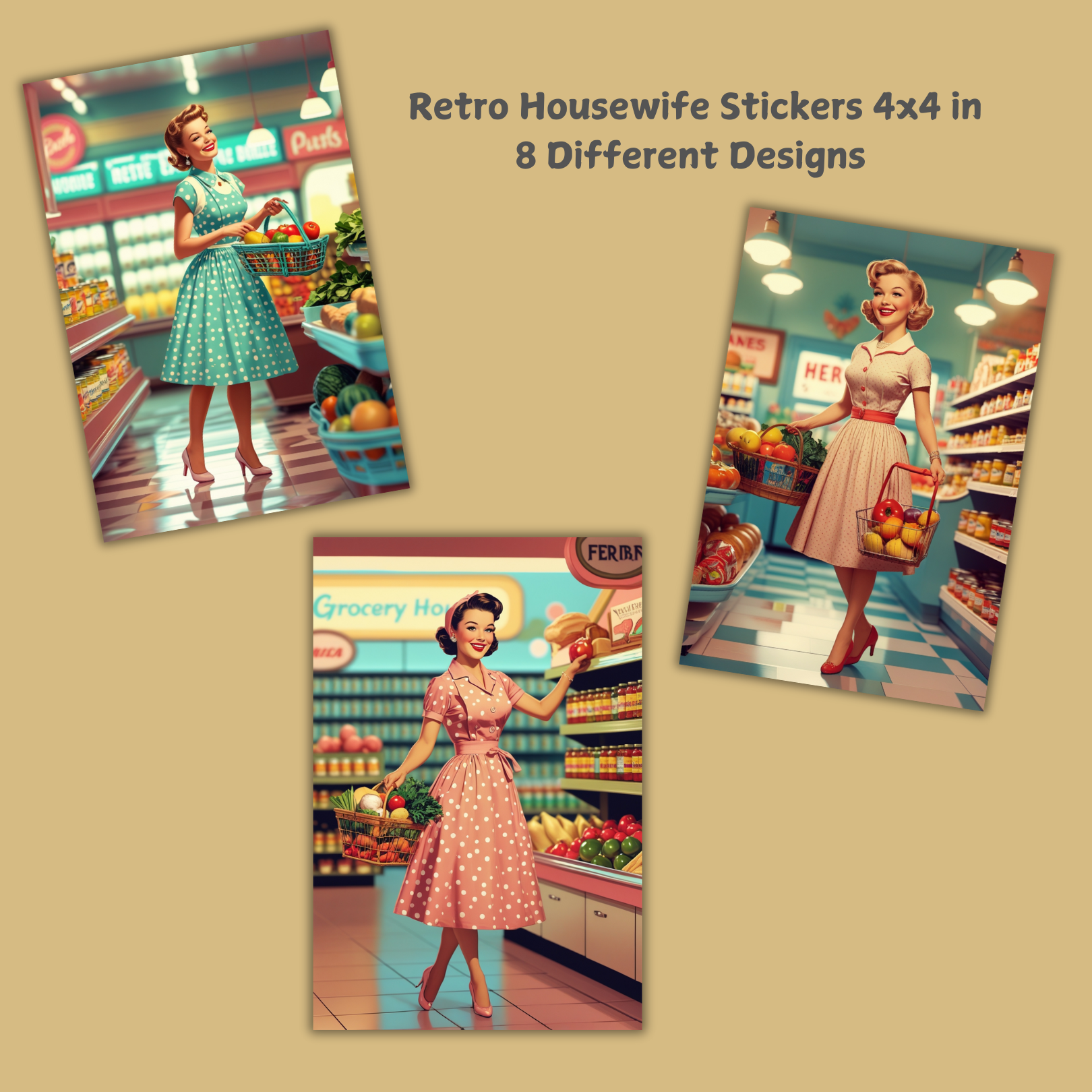 Vintage 1950s Cooking Doodles - Perfect for Adding Retro Charm to Your Projects!
