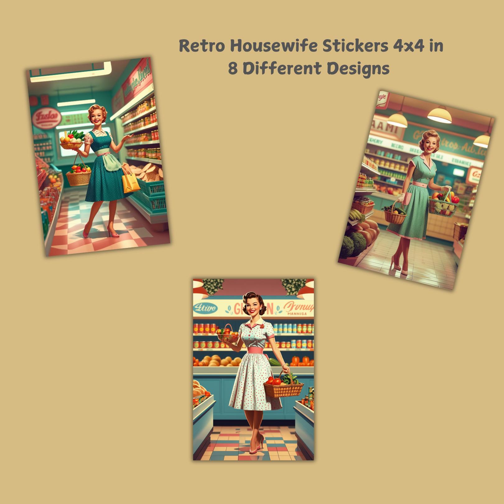 Vintage 1950s Cooking Doodles - Perfect for Adding Retro Charm to Your Projects!