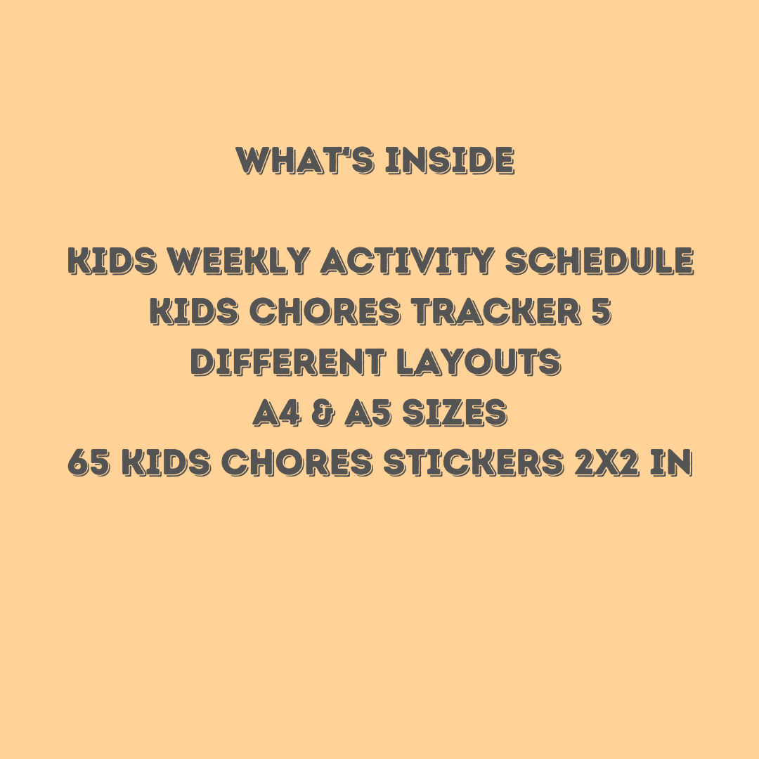 Kids Weekly Activity Planner Printable