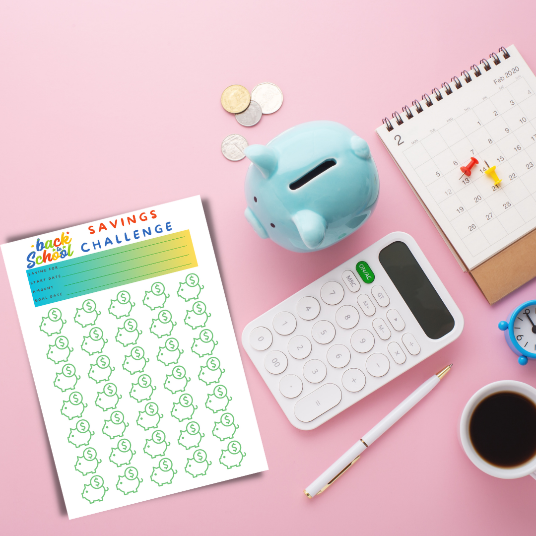 Back to School Savings Challenge - Printable PDF 