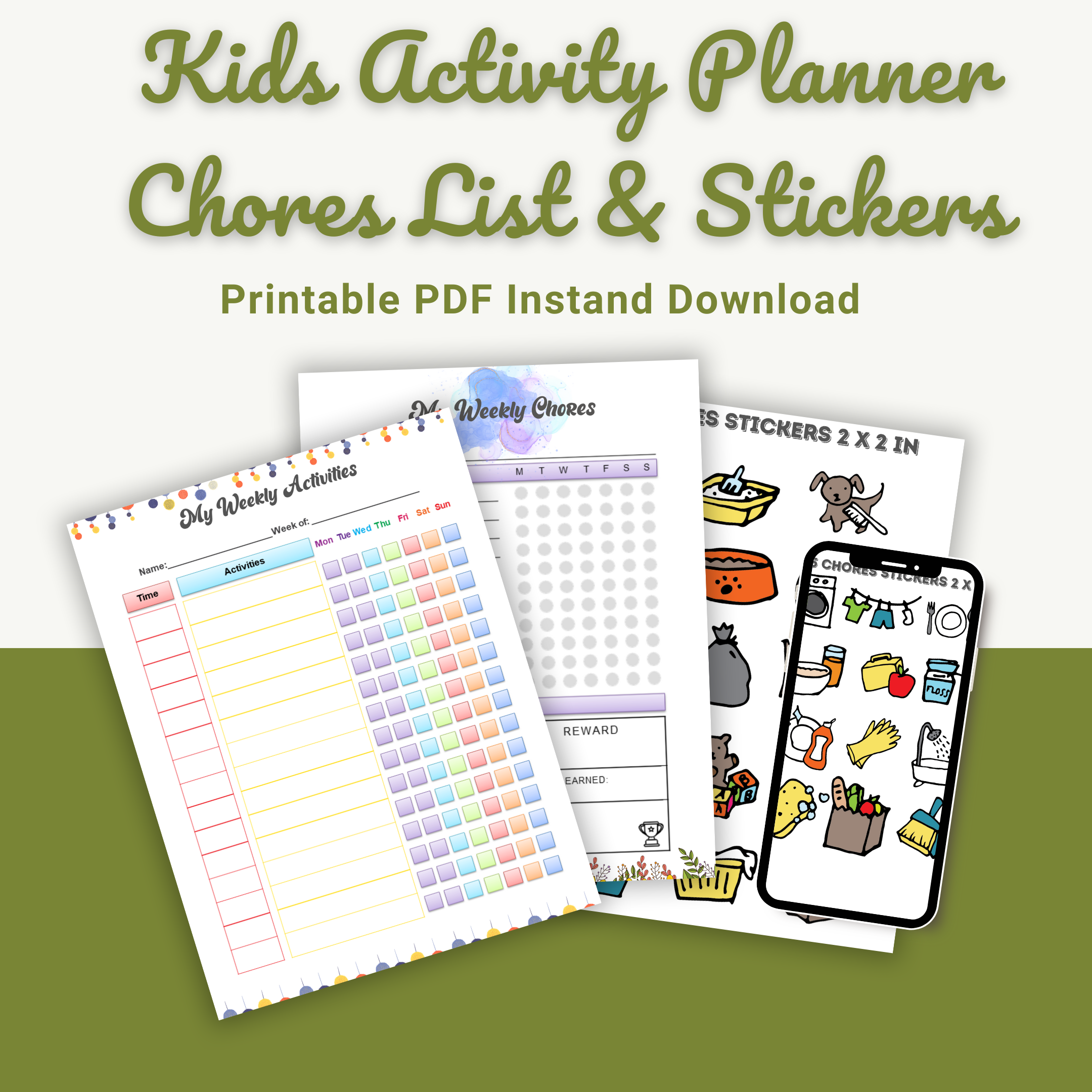 Kids Weekly Activity Planner Printable