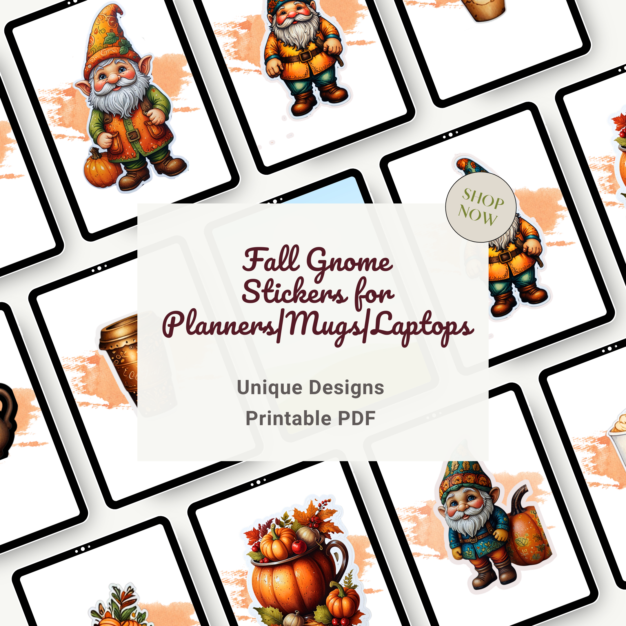 Fall Stickers for Planners, Mugs, Laptops| Scrapbook Decor| DIY Crafts Printable