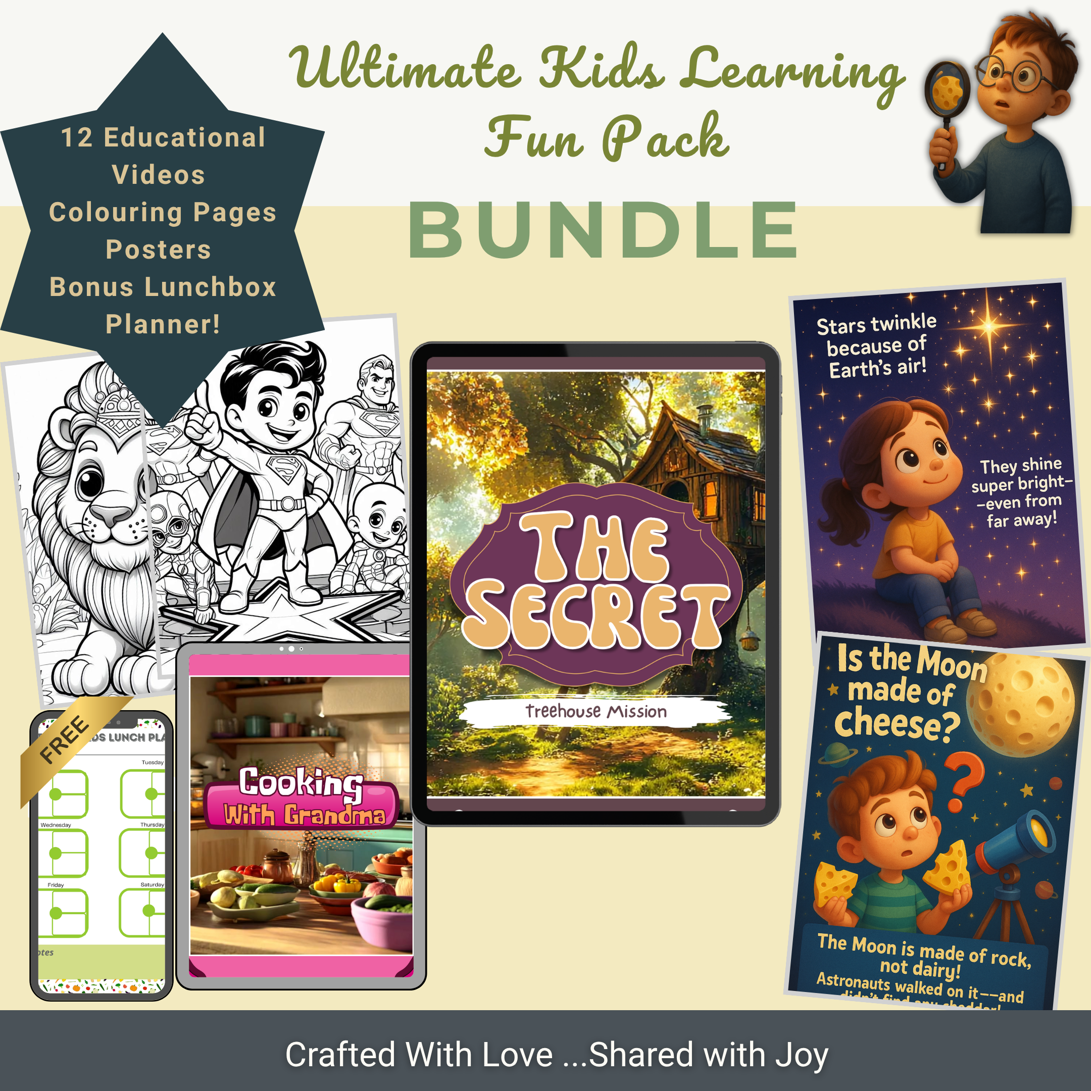 Ultimate Kids Learning Fun Pack | Educational Videos, Coloring Pages, Posters and a Freebie!