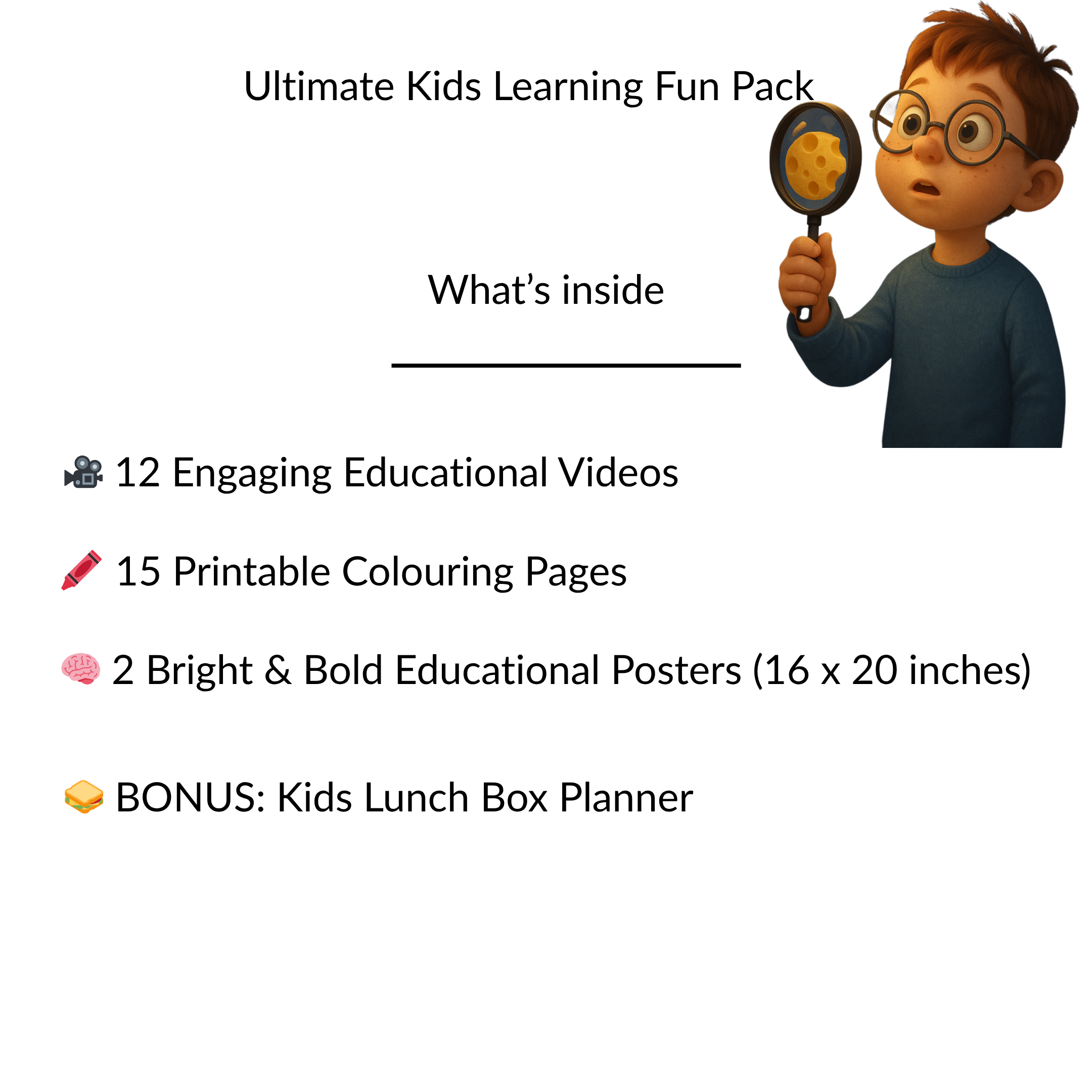 Ultimate Kids Learning Fun Pack | Educational Videos, Coloring Pages, Posters and a Freebie!