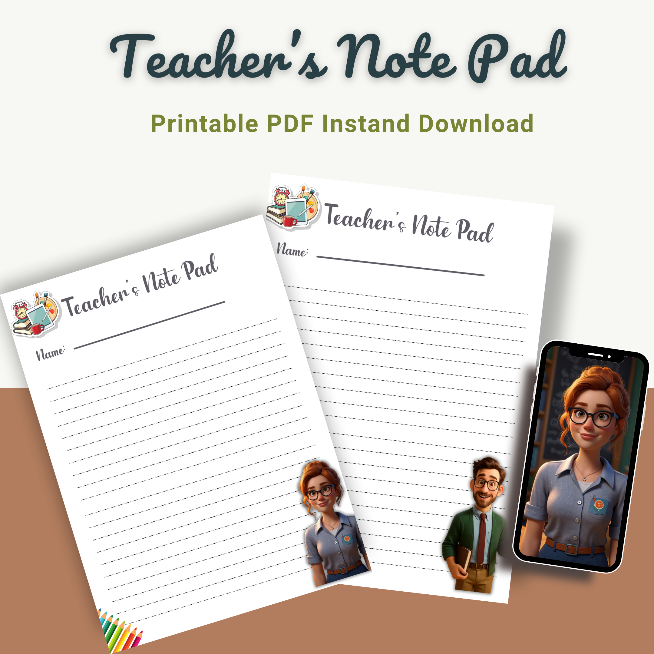 Teacher’s Notepad Printable PDF