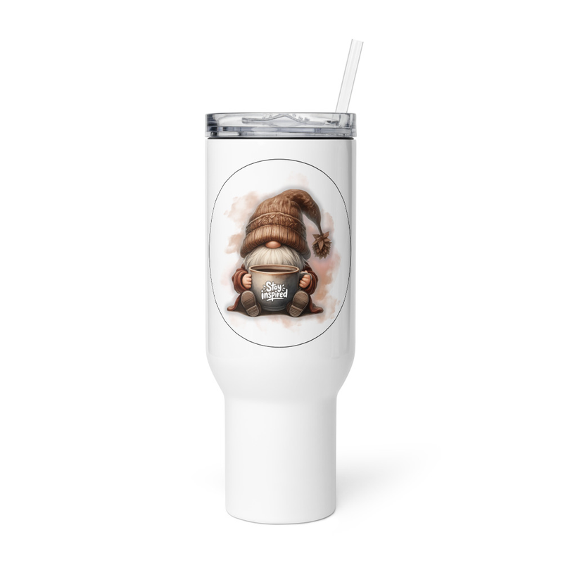 Adorable Coffee Gnome Travel Mug with Handle