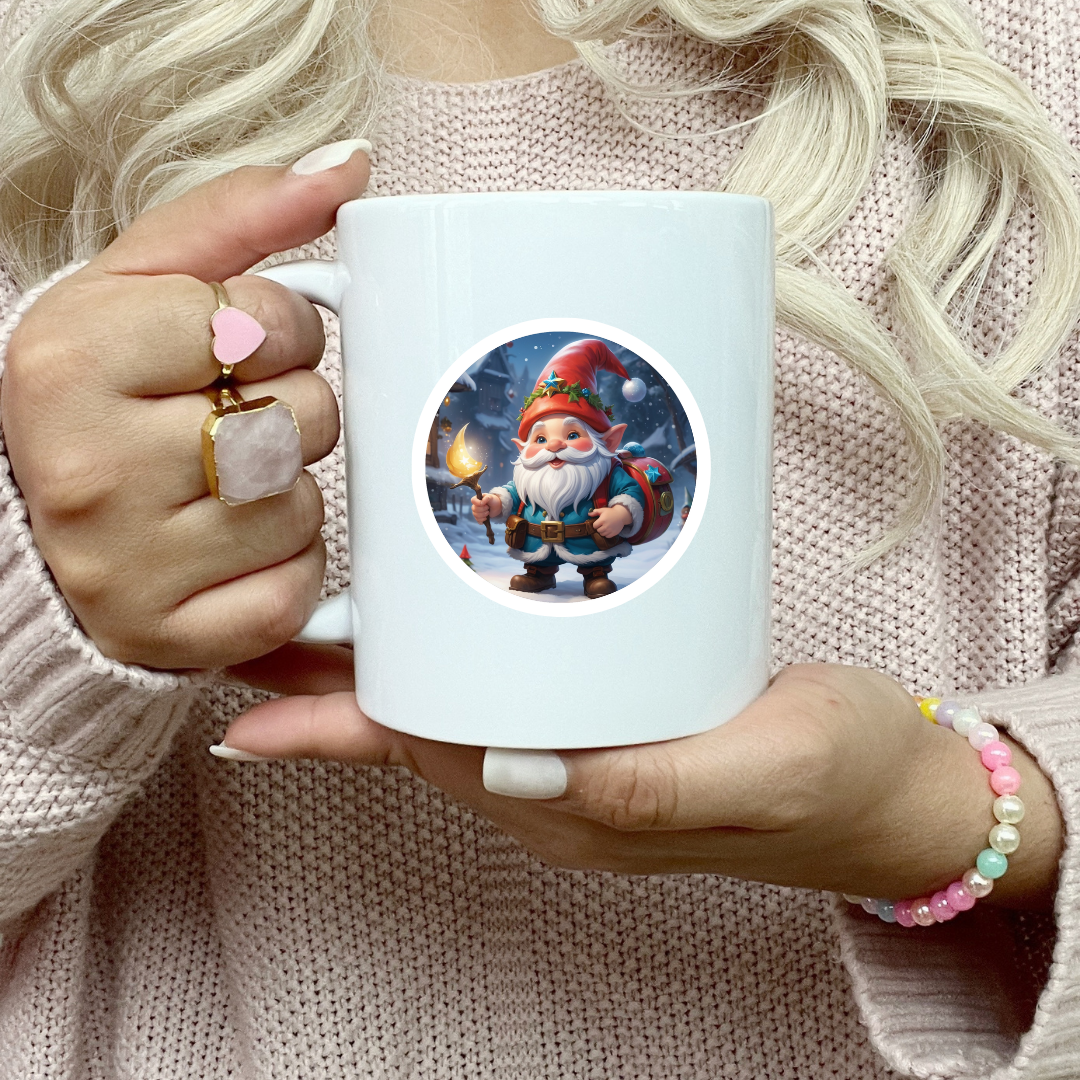 Christmas Gnome Coffee Mug with Handle