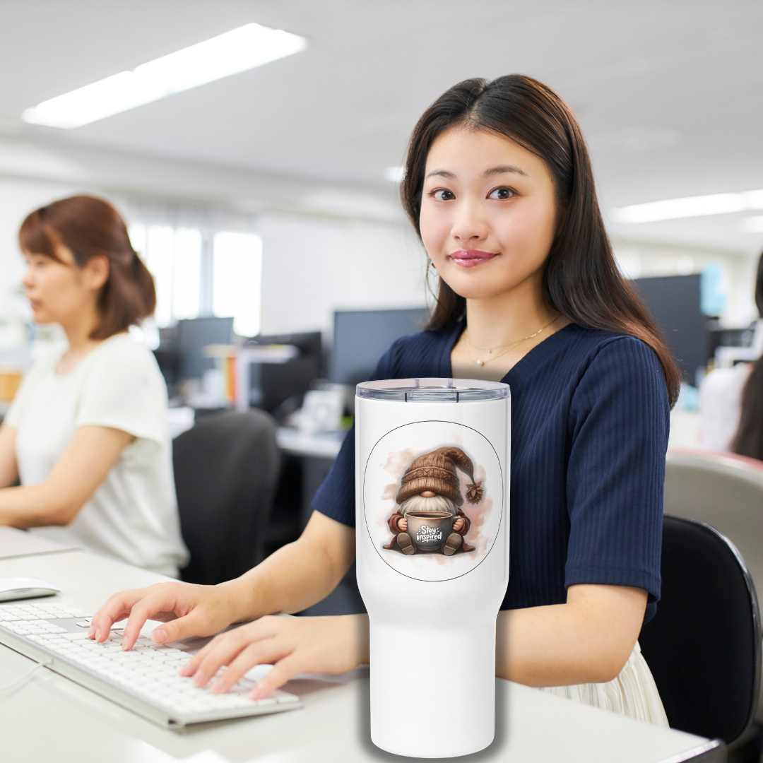 Coffee Gnome Travel Mug with Handle