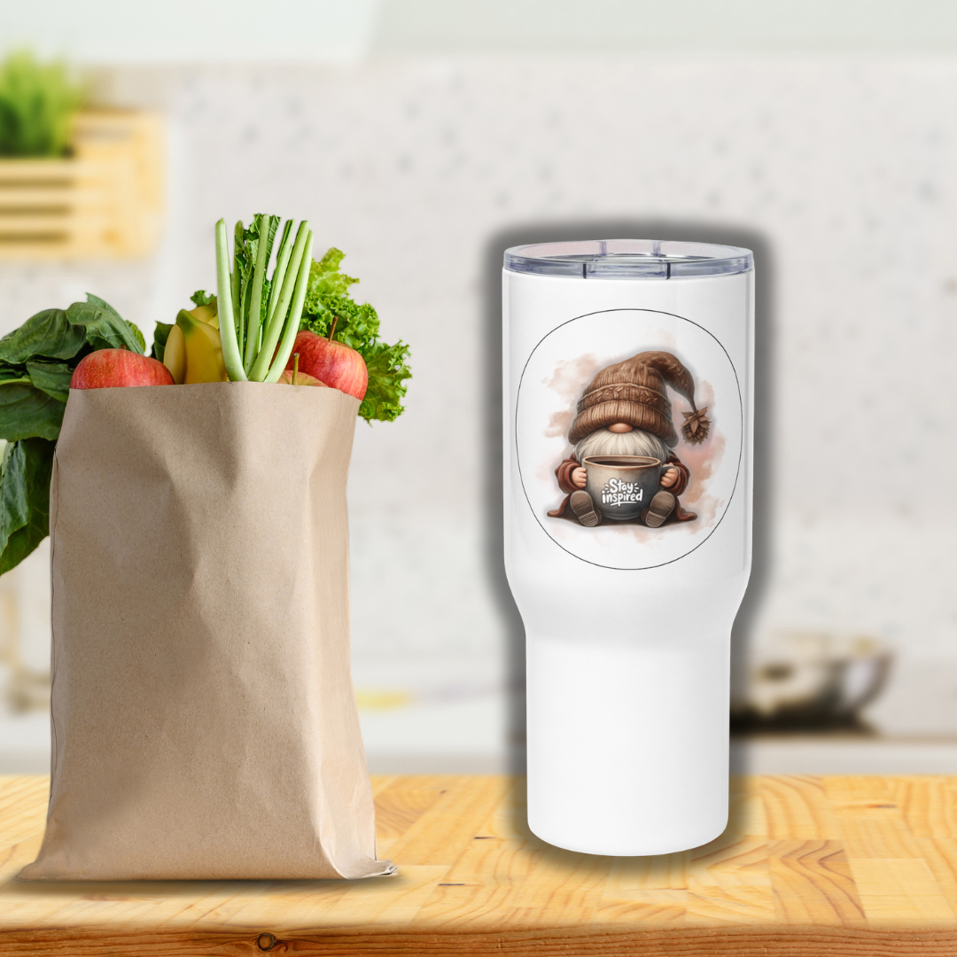 Coffee Gnome Travel Mug with Handle