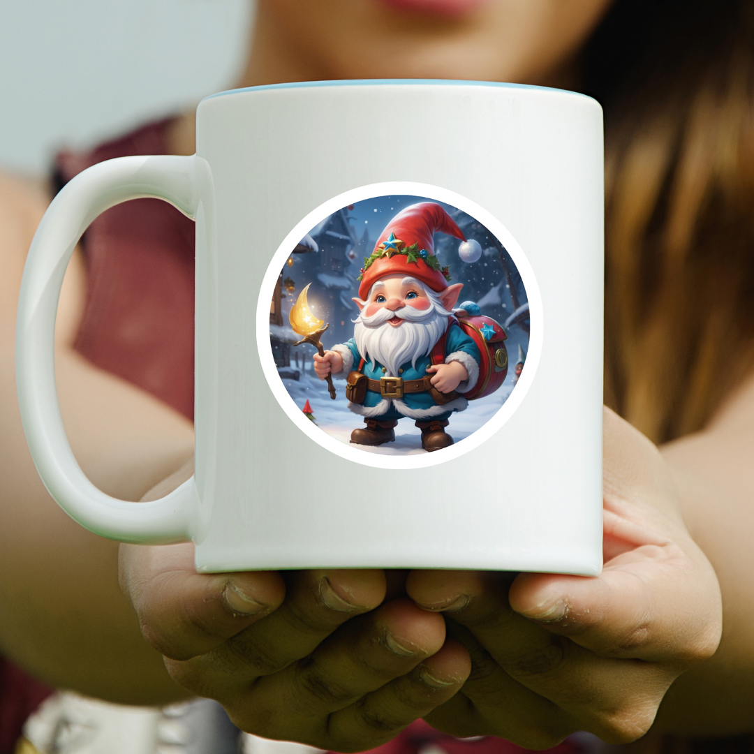 Christmas Gnome Coffee Mug with Handle