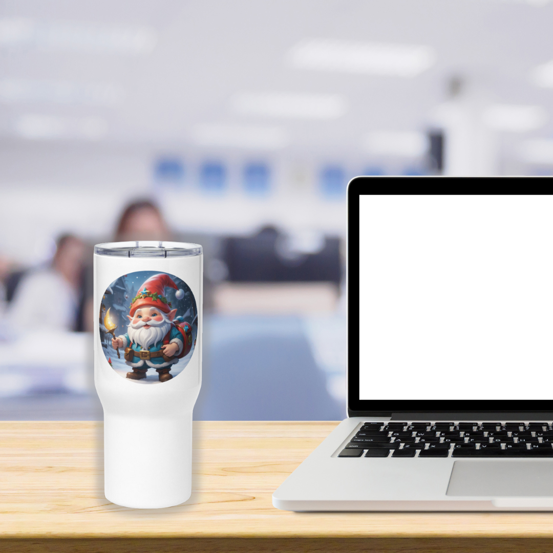 Christmas Gnome Travel Mug with Handle 